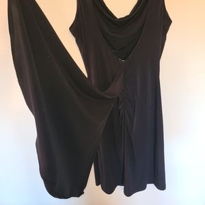 Moda LBD train back drape front mini Med